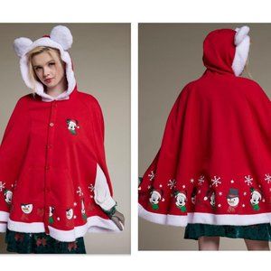 Her Universe Disney Holiday Mickey Mouse Girls Hooded Cape